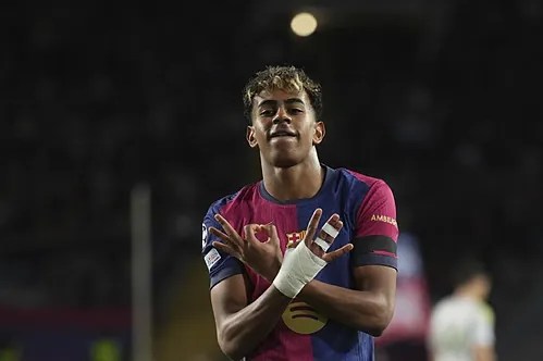 Lamine Yamal anota un gol impresionante y rompe el récord histórico de la Liga de Campeones con el&nbsp;Barcelona