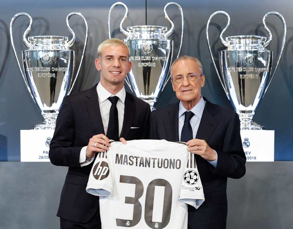 Franco Mastantuono cumple 18 y se viste de&nbsp;blanco