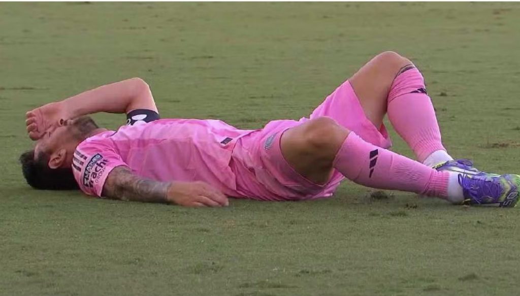 Lionel Messi se lesiona en el empate entre Inter Miami y Necaxa en la Leagues&nbsp;Cup