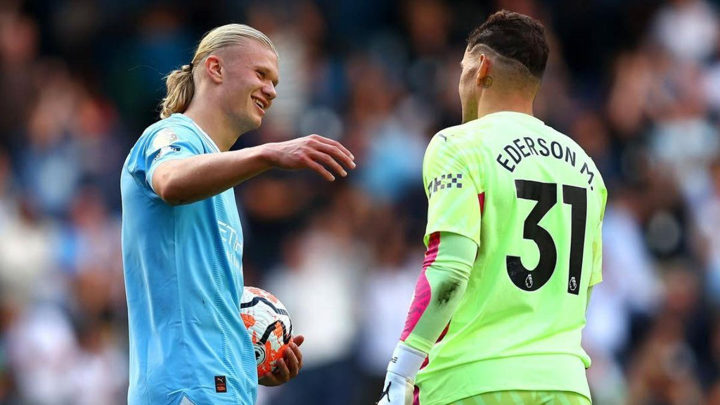 “Una leyenda absoluta”: Haaland despide a Ederson, el portero que marcó una era en el Manchester&nbsp;City